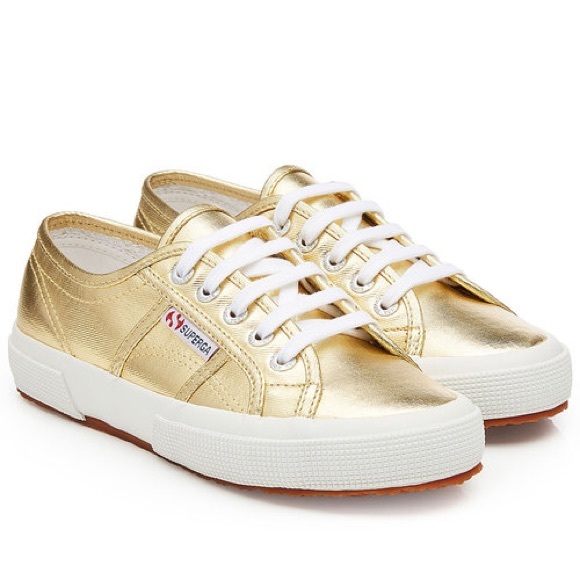 superga gold glitter